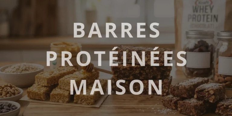 Recettes de barres protéinées maison : guide complet pour des collations saines et faites soi-même, avec beurre de cacahuète, poudre de whey, et fruits secs.
